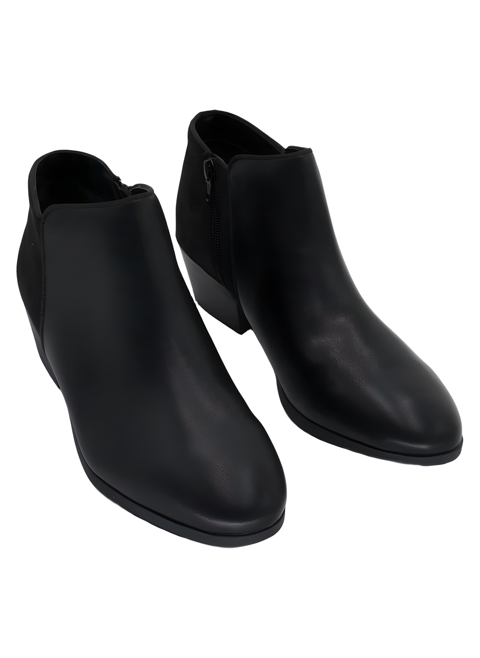 Style & Co Wileyy Womens Black Smooth Micro Ankle Boots 2.5" Block Heel Size 11M